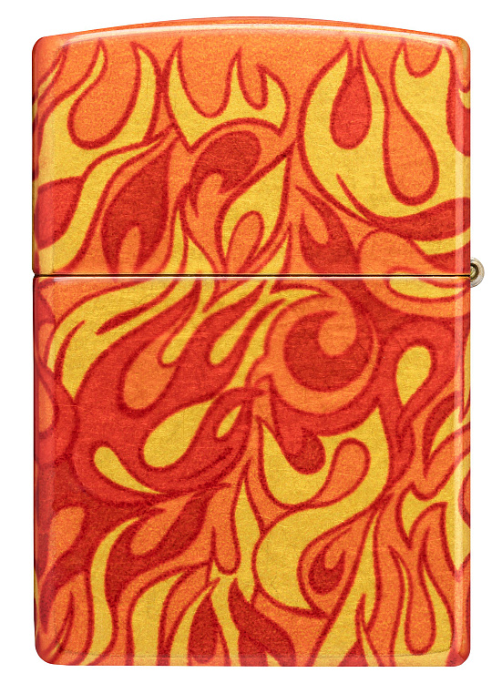 Зажигалка ZIPPO Fire с покрытием 540 Tumbled Brass, латунь/сталь, разноцветная, 38x13x57 мм