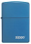 Зажигалка ZIPPO Classic с покрытием Sapphire™, с лого, латунь/сталь, синяя, глянцевая, 38x13x57 мм