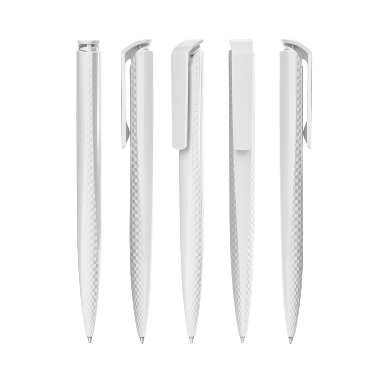 Ручка шариковая TRIAS CARBON, белый#