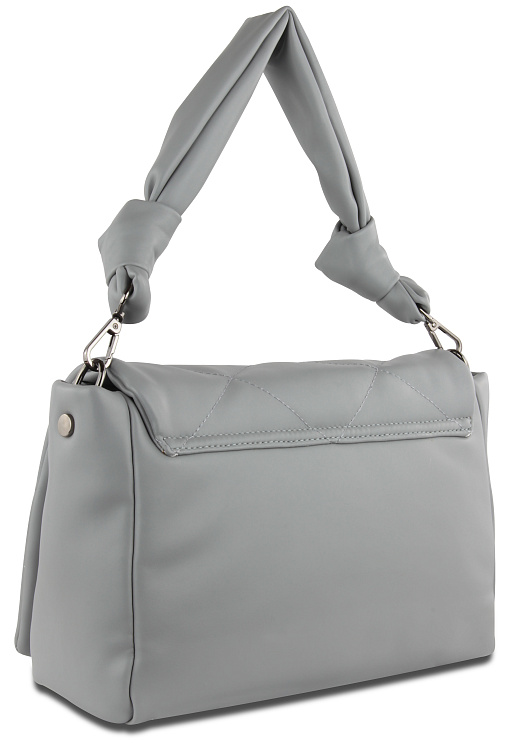 Сумка наплечная женская BUGATTI Cara, серая, полиуретан, 31х7,5х20 см, 4 л