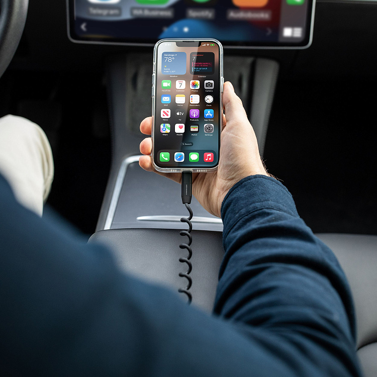 Зарядное устройство Allroundo GaN, 30 Вт, 120 см, черное