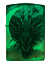 Зажигалка ZIPPO Dragon Design с покрытием Glow In The Dark Green, латунь/сталь, черная, 38x13x57 мм
