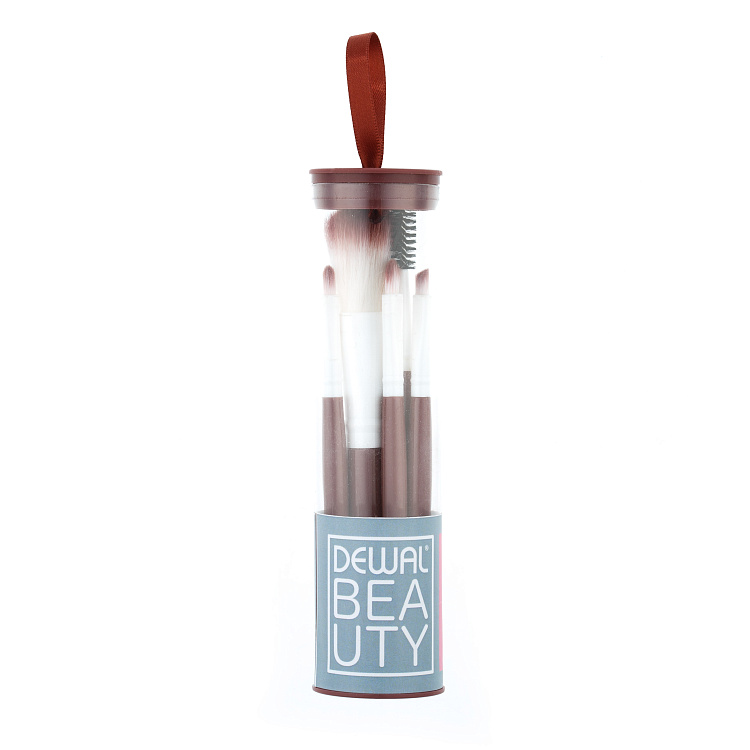 Набор Dewal Beauty косметических кистей /в тубусе/ (5шт/уп), 150мм х d40мм