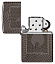 Зажигалка ZIPPO Armor® с покрытием Black Ice®, латунь/сталь, чёрная, 29x10x60 мм