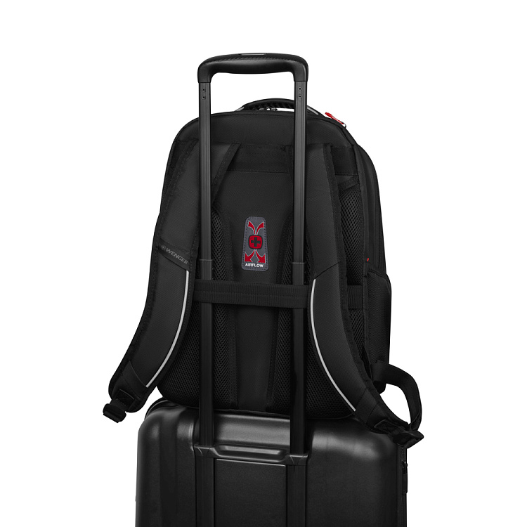 Рюкзак WENGER ALTAIR 15.6", черный, переработанный ПЭТ/Полиэстер, 32х21х44 см, 22 л.