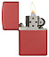 Зажигалка ZIPPO Classic с покрытием Red Matte, латунь/сталь, красная, матовая, 38x13x57 мм