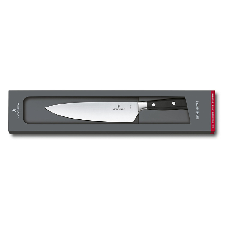 Нож шеф-повара VICTORINOX Grand Maître, кованый, 20 см, чёрный