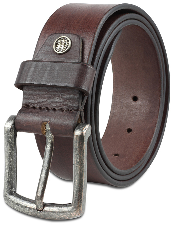 Ремень KLONDIKE Creek, односторонний, натуральная воловья кожа, цвет тёмно-коричневый, 110 х 4 см