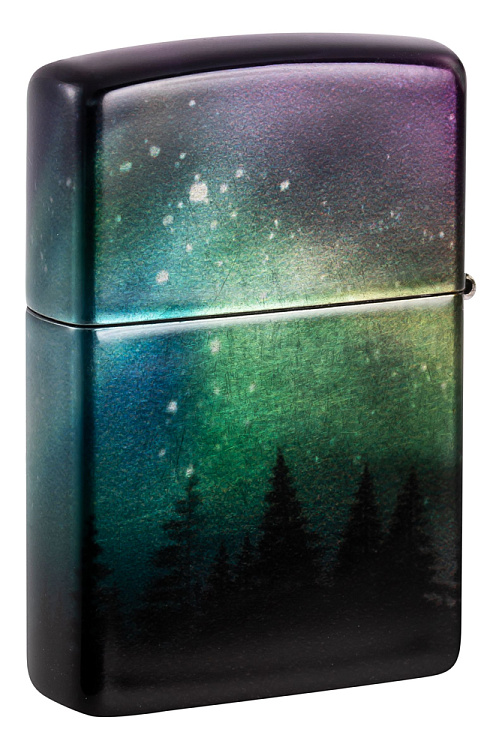 Зажигалка ZIPPO Colorful Sky с покрытием 540 Tumbled Chrome, латунь/сталь, разноцветная, 38x13x57 мм