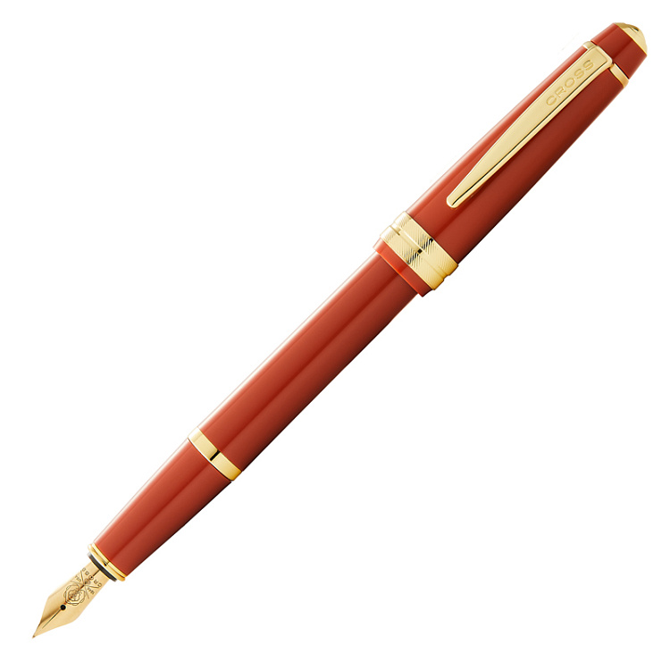 Перьевая ручка Cross Bailey Light Polished Amber Resin and Gold Tone, перо F