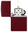Зажигалка ZIPPO Classic с покрытием Merlot, латунь/сталь, бордовая, глянцевая, 38x13x57 мм
