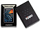 Зажигалка ZIPPO Fiery Dragon с покрытием Iron Stone, латунь/сталь, серая, матовая, 38x13x57 мм