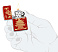 Зажигалка ZIPPO Eastern Design с покрытием Metallic Red, латунь/сталь, красная, 38x13x57 мм