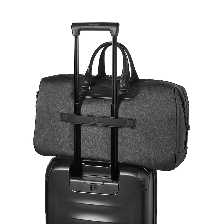 Дорожная сумка VICTORINOX Architecture Urban 2 Weekender, серый, полиэстер/кожа, 24x56x30 см, 45 л