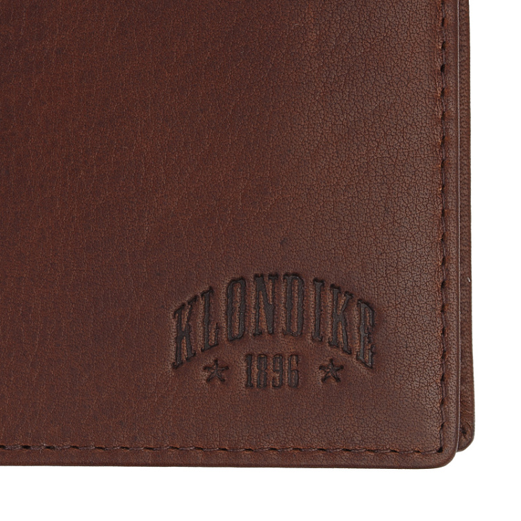 Бумажник KLONDIKE Dawson, натуральная кожа в коричневом цвете, 12 х 2 х 9,5 см