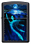 Зажигалка ZIPPO Lock Ness с покрытием Black Light, латунь/сталь, черная, матовая 38x13x57 мм
