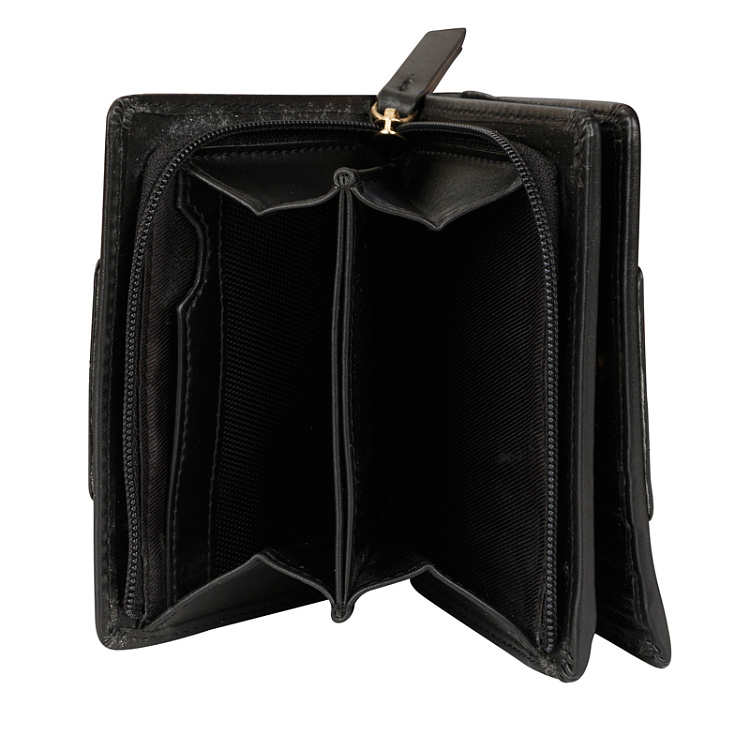 Кошелёк Cross Kelly Wall Black, кожа наппа, гладкая, цвет чёрный, 11,2 x 9,4 x 2 см