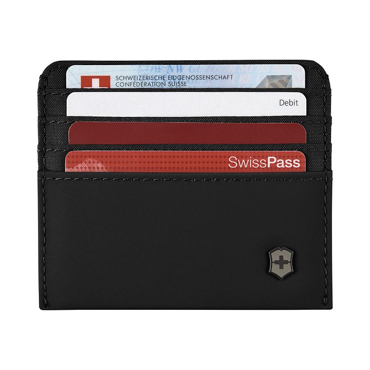 Портмоне для кредитных карт VICTORINOX Travel Essentials Card Holder, черное, полиэстер, 11х1x9 см