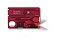 Швейцарская карточка VICTORINOX SwissCard Lite, 13 функций, полупрозрачная красная