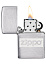 Подарочный набор ZIPPO: фляжка 89 мл и зажигалка, латунь/сталь, серебристый, в коробке с подвесом