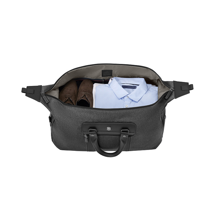 Дорожная сумка VICTORINOX Architecture Urban 2 Weekender, серый, полиэстер/кожа, 24x56x30 см, 45 л