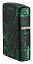 Зажигалка ZIPPO Pattern с покрытием Glow In The Dark Green, латунь/сталь, черно-зеленая, 38x13x57 мм