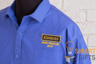Корпоративный текстиль с вышивкой для компании KINROSS