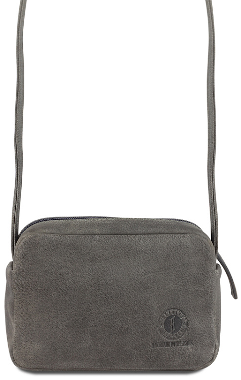 Сумка женская KLONDIKE YUKON «Maya», натуральная кожа в сером цвете, 17 х 12 х 4 см