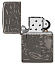Зажигалка ZIPPO Armor® Wicca Design с покрытием Black Ice®, латунь/сталь, чёрная, 38x13x57 мм