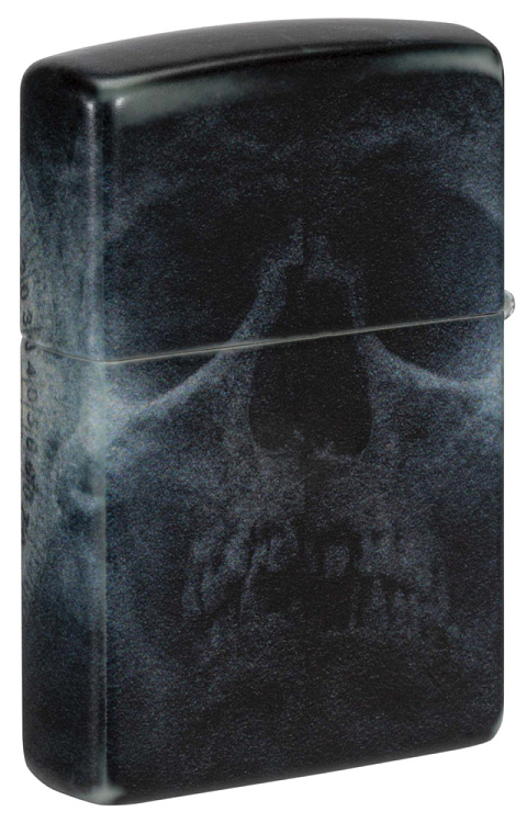 Зажигалка ZIPPO Compass Ghost с покрытием Glow In The Dark Green, латунь/сталь, черная, 38x13x57 мм