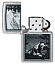 Зажигалка ZIPPO Mountain Lion с покрытием Street Chrome, латунь/сталь, серебристая, 38x13x57 мм