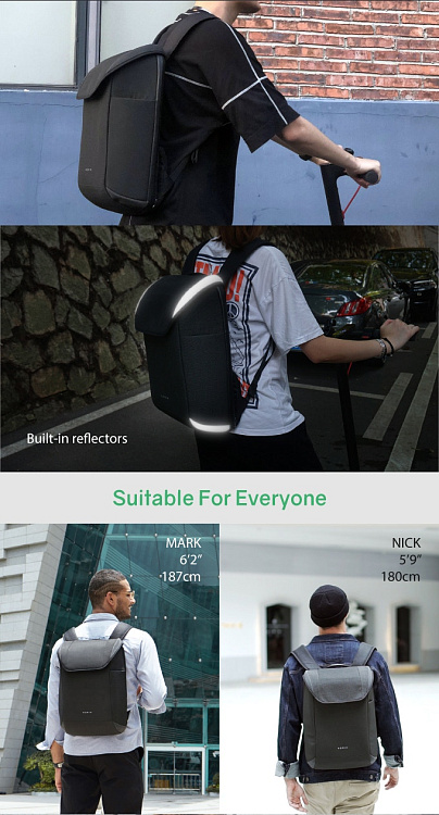 Рюкзак ClickPack X 45х32х15,5 см, с клапаном, черный