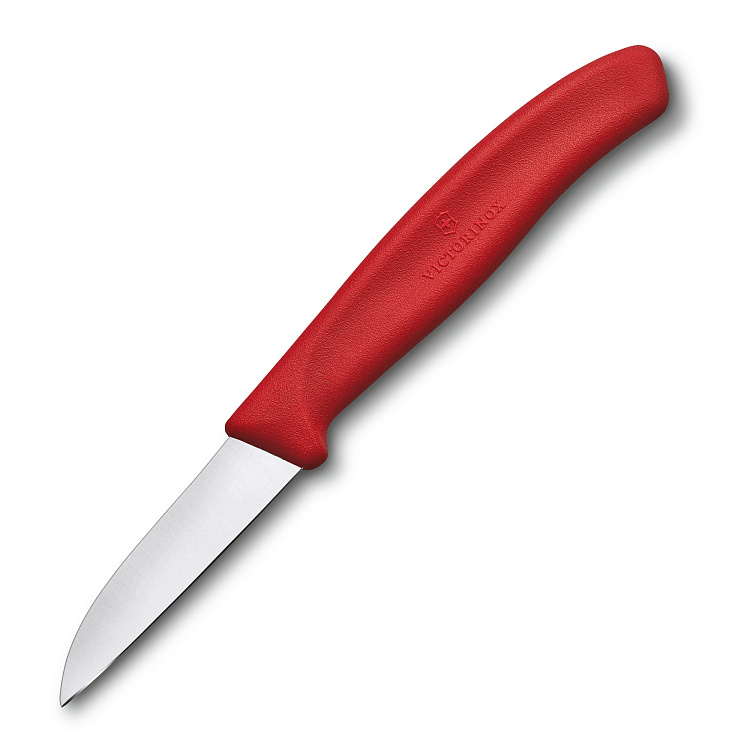 Нож для овощей и фруктов VICTORINOX SwissClassic с прямым лезвием 6 см, красный