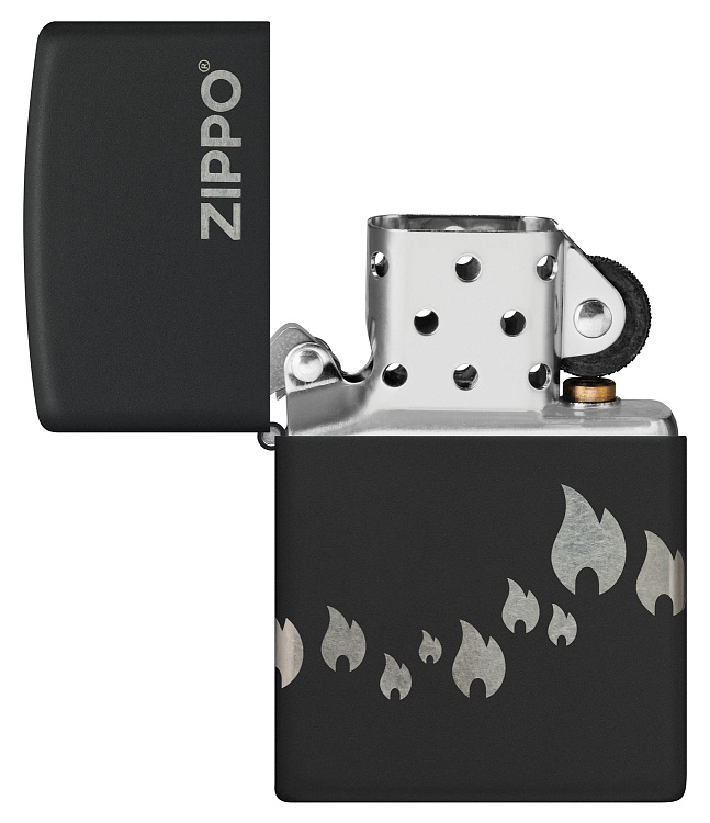 Зажигалка ZIPPO Classic с покрытием Black Matte, латунь/сталь, черная, матовая, 38x13x57 мм