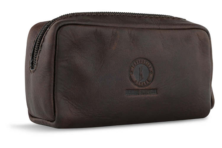 Ключница KLONDIKE RUSH «Harvey», натуральная кожа в темно-коричневом цвете, 11 х 5,5 х 3,5 см