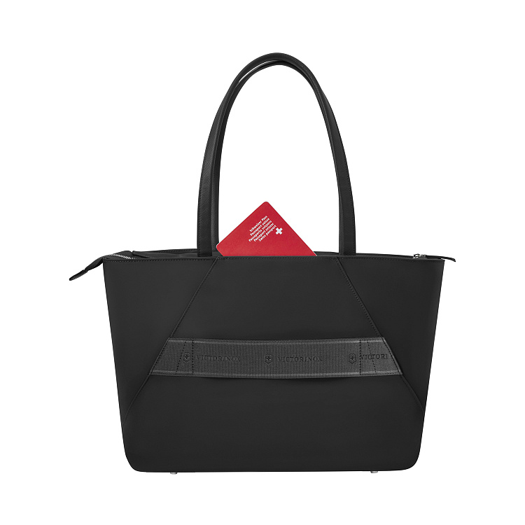 Сумка VICTORINOX Victoria Signature Tote, черная, нейлон/кожа, 51x15x30 см, 19 л
