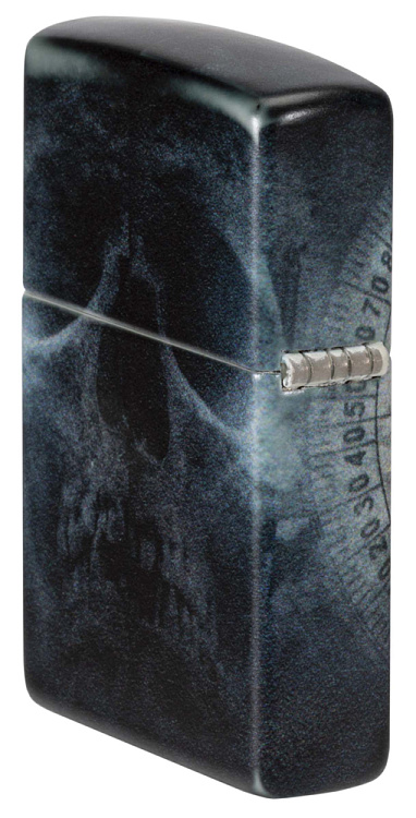Зажигалка ZIPPO Compass Ghost с покрытием Glow In The Dark Green, латунь/сталь, черная, 38x13x57 мм