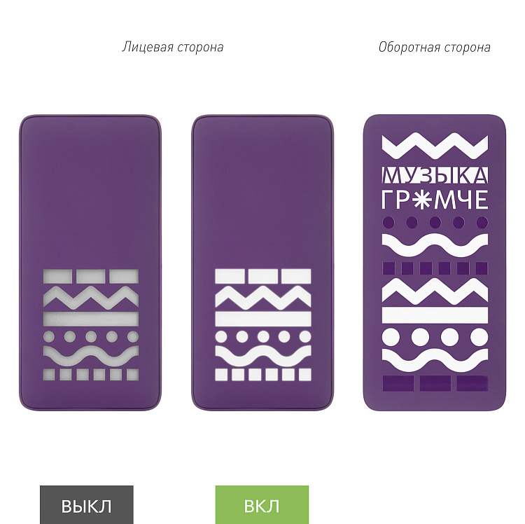 Внешний аккумулятор с подсветкой Ancor PD Plus 10000 mAh