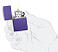 Зажигалка ZIPPO Classic с покрытием Purple Matte, латунь/сталь, фиолетовая, матовая, 38x13x57 мм