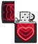 Зажигалка ZIPPO Hearts Design с покрытием Black Light, латунь/сталь, черная, матовая, 38x13x57 мм