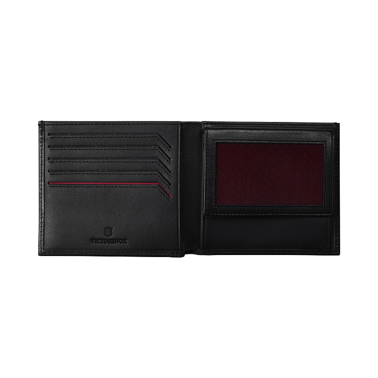 Портмоне VICTORINOX Altius Alox с защитой от сканирования RFID, чёрное, натуральная кожа, 10x2x11 см