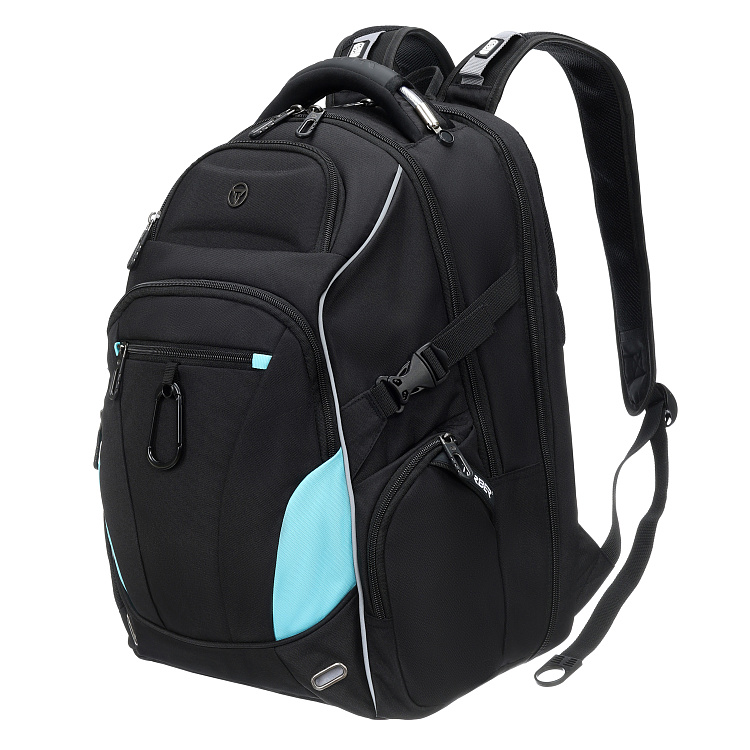 Рюкзак TORBER XPLOR с отделением для ноутбука 15", чёрный, полиэстер 900D, 34x22x46 см, 34л