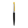 Ручка шариковая "Peri", черный/желтый, покрытие soft touch