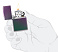 Зажигалка ZIPPO Classic с покрытием Iridescent, латунь/сталь, фиолетовая, матовая, 38x13x57 мм