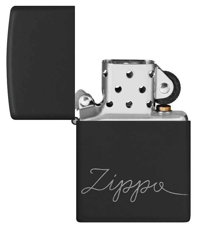 Зажигалка ZIPPO Classic с покрытием Black Matte, латунь/сталь, черная, матовая, 38x13x57 мм