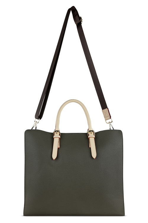 Сумка-шоппер BUGATTI Ella, оливковая, полиуретан, 37х12х31 см