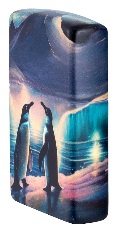 Зажигалка ZIPPO Penguin с покрытием Glow In The Dark Green, латунь/сталь, разноцветная, 38x13x57 мм