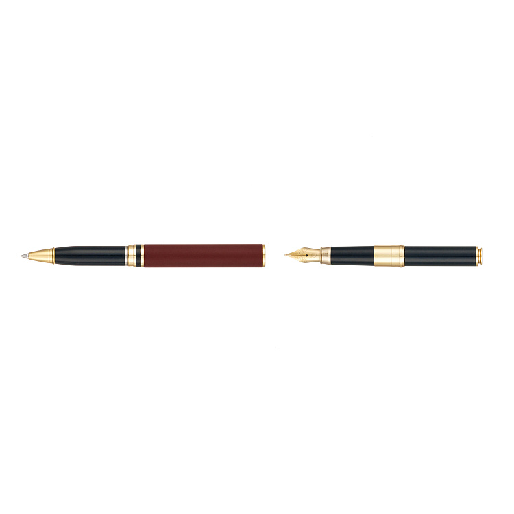Ручка 2 в 1 шариковая и перьевая Pierre Cardin COMBI PEN, цвет - терракотовый. Упаковка Е