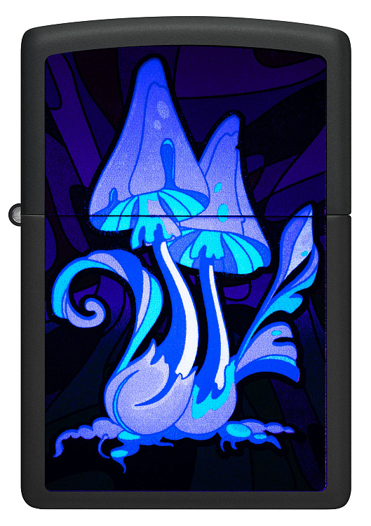 Зажигалка ZIPPO Counter Culture с покрытием Black Light, латунь/сталь, черная,матовая 38x13x57 мм