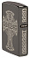 Зажигалка ZIPPO Celtic Cross Design с покрытием Black Ice®, латунь/сталь, черная, 38x13x57 мм